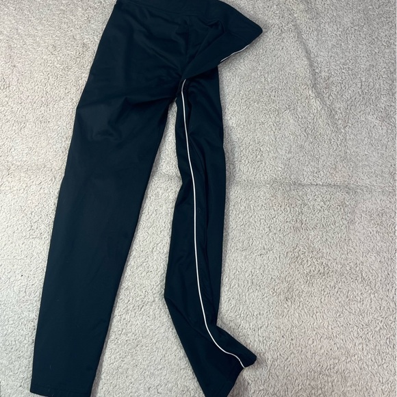 Nike Black Knit Sweatpants with Drawstring and Side Stripe Size Medium Flare Leg - Picture 7 of 8